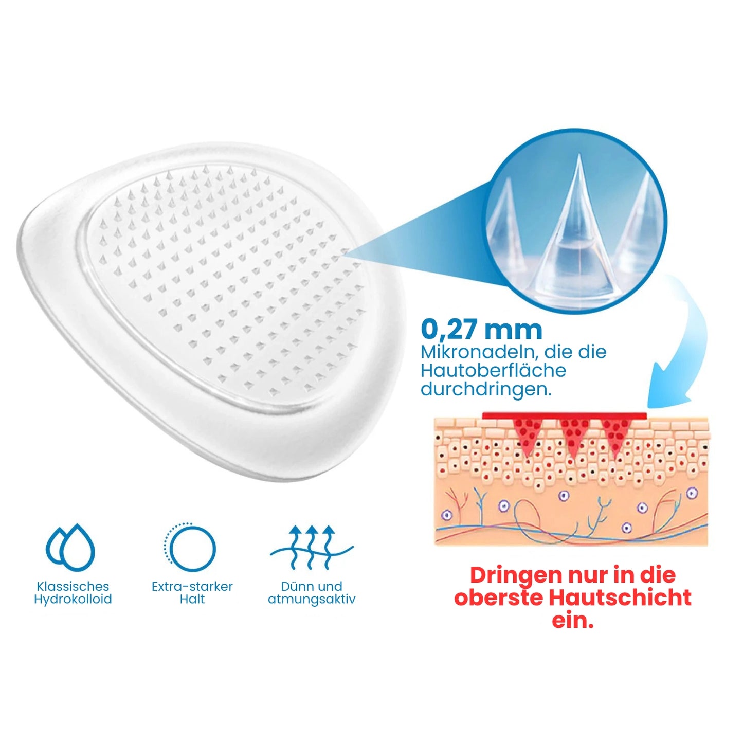 Microdarts-Pflaster zur Linderung von Gelenkschmerzen und Entzündungen.